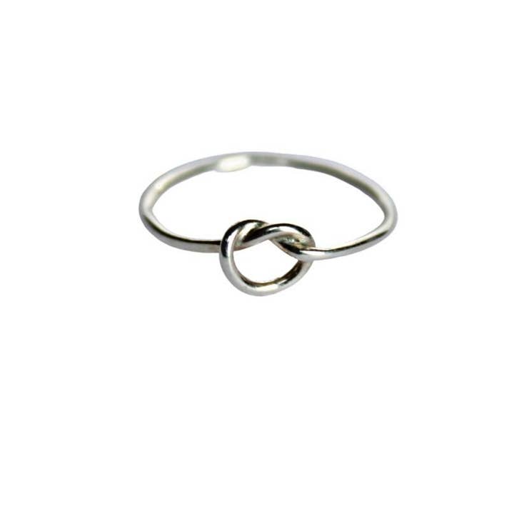 Silver Mini Love Knot Ring for wholesale by Kate Dumbleton Jewellery