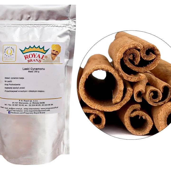 LASKA CYNAMONU 250g Suszony cynamon laski jakość Laski cynamonu Royal Brand for wholesale by Royal Brand