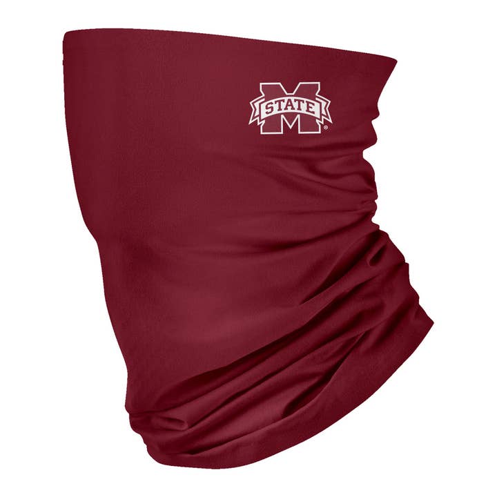 Mississippi State Solid Maroon Neck Gaiter for wholesale by Vive La Fete