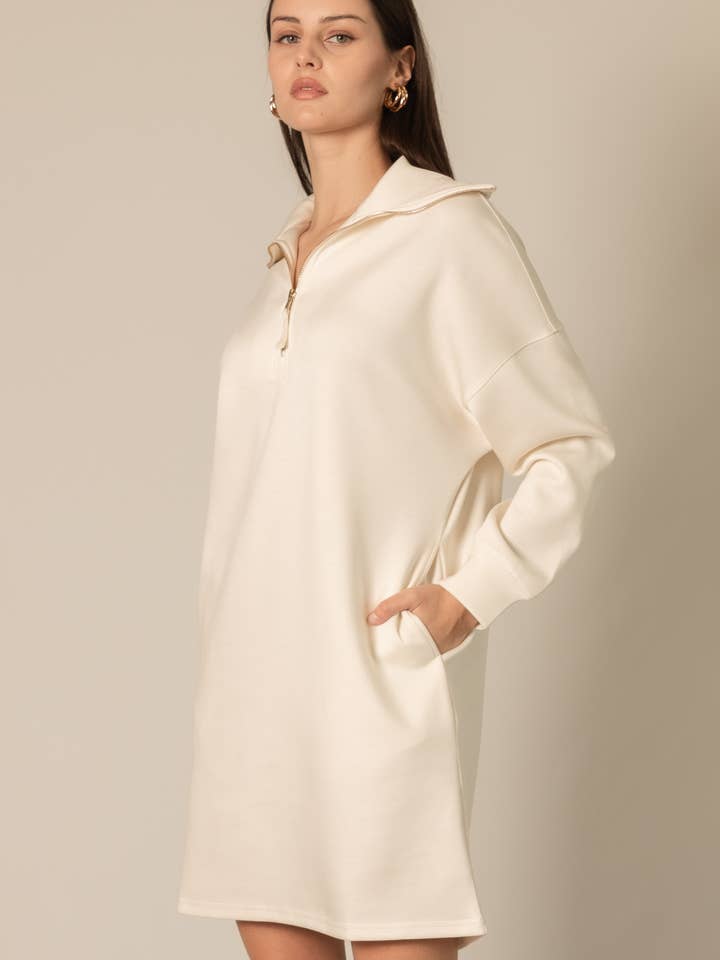 P. CILL – wholesale Klänning - Dam – P. CILL Smör Modal Kvartalsdragkedja Långärmad Klänning17