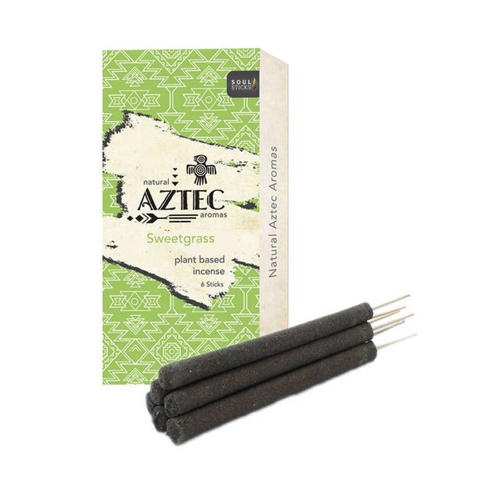 AZTEC - Sweetgrass Plant Based Incense (6) for wholesale by Designs by Deekay Inc.