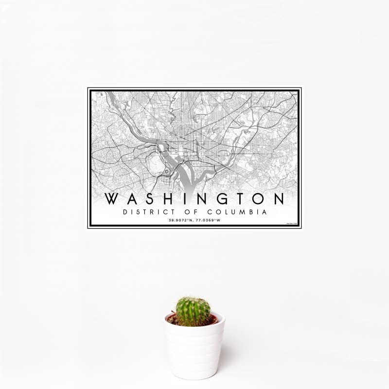 JACE.design - Wholesale Art Print - Washington DC Map Print Classic1