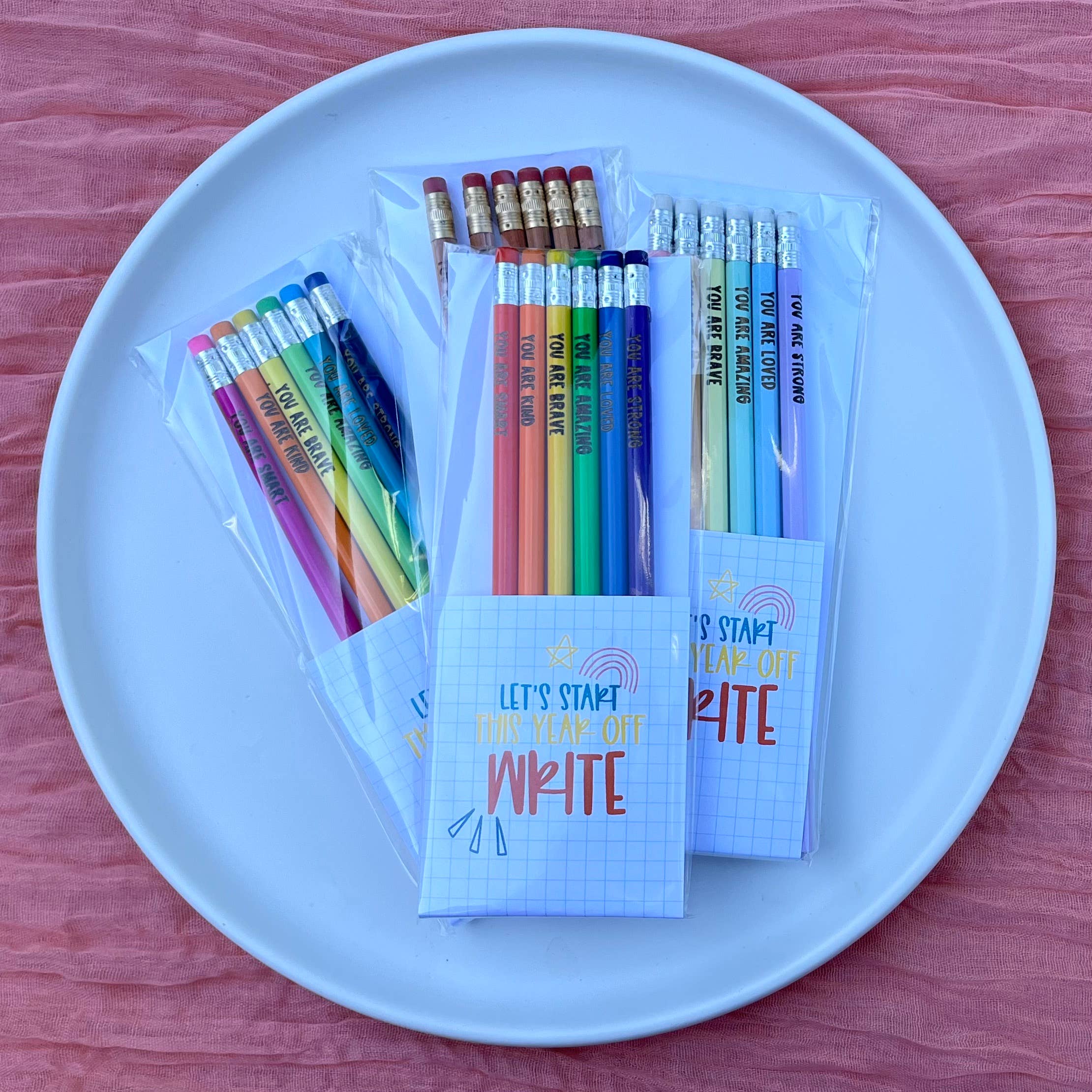 Handmade by Hammero - Wholesale Pencil - Positive Affirmations Pencils, Engraved Pencils Pack3