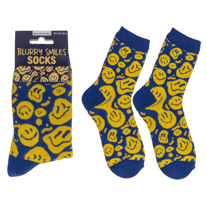Out of the blue KG - Wholesale Socks - Unisex - Socks, Blurry Smiles, size 36-42,0