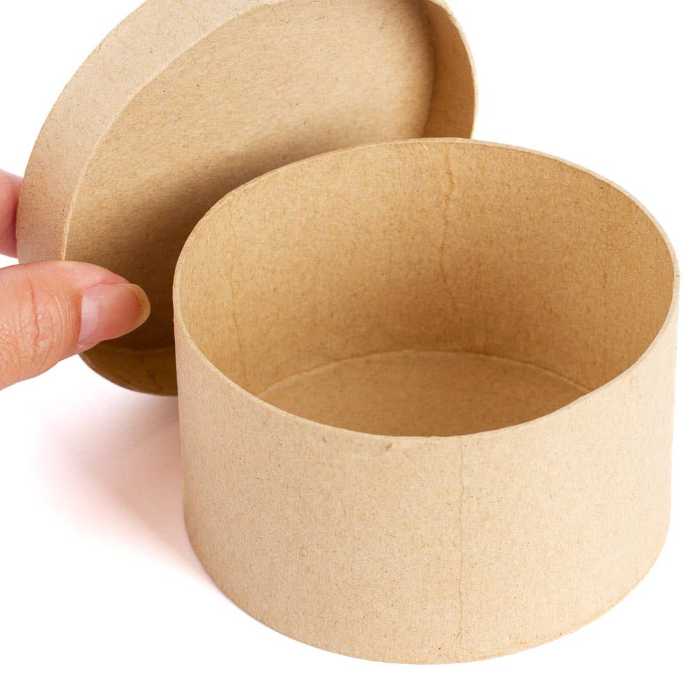 Factory Direct Craft - Vendita all'ingrosso Confezioni regalo - Scatola tonda piccola in cartapesta preformata - 5,7 cm altezza x 10,2 cm diametro3