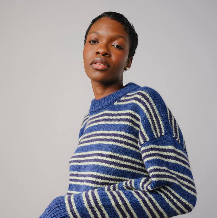 The Endery - Wholesale Knit Sweater - Women's - Hilma Striped Sweater - Nicandra0