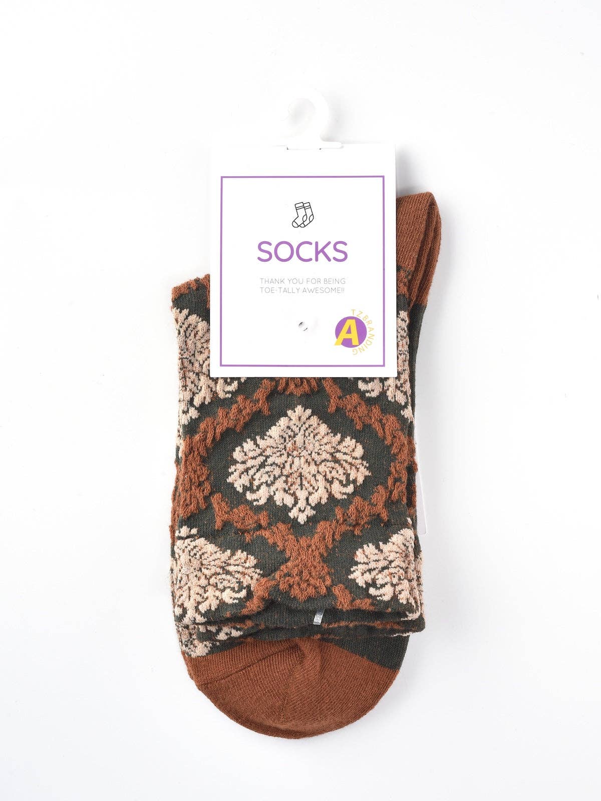 Funkyrel® Atzbranding Limited - Wholesale Socks - Women's - Rufia – Capsule Textured Jacquard Crew Socks3