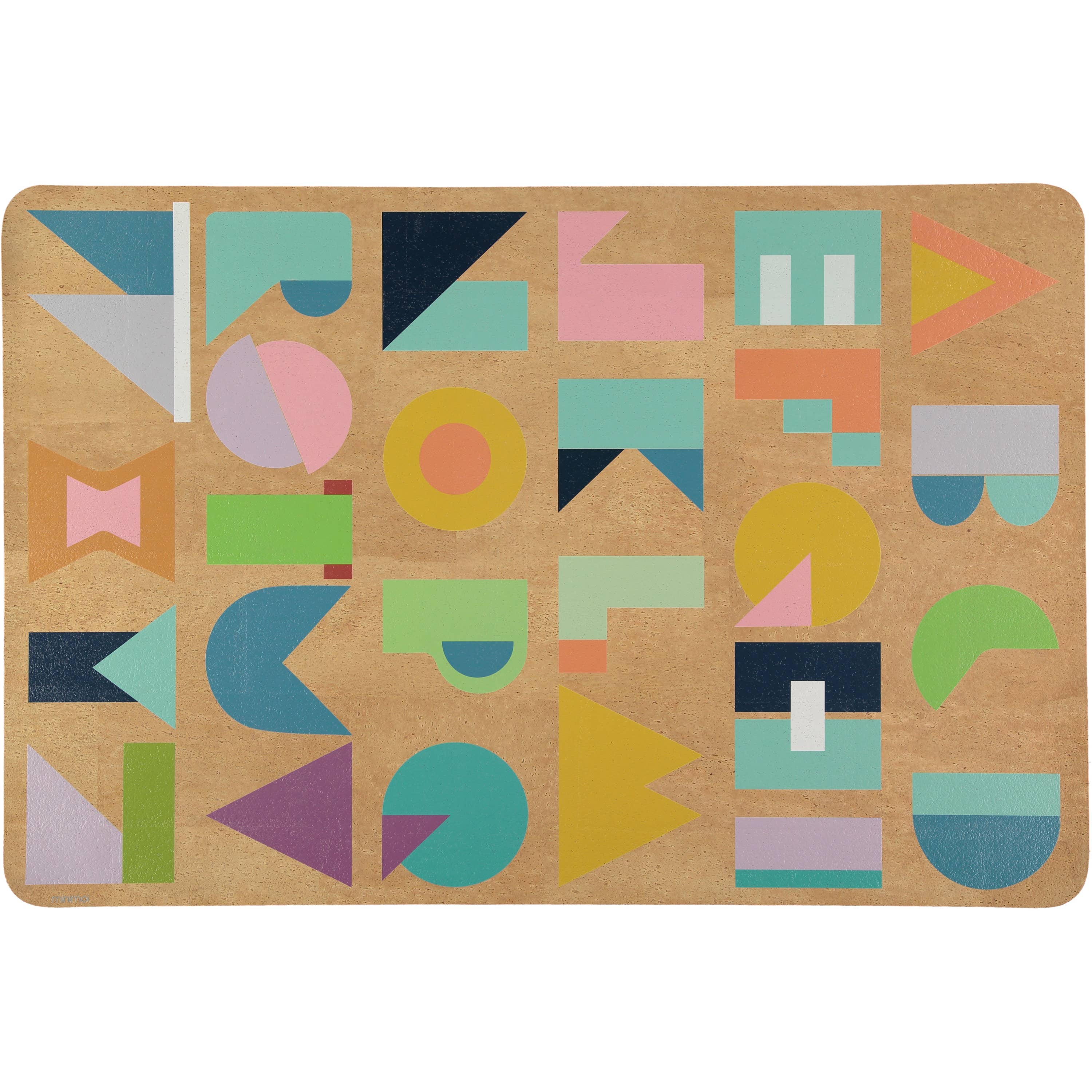 minimoi - Wholesale Area Rug - Kids & Baby - Eco Cork Mat ABC Colors1