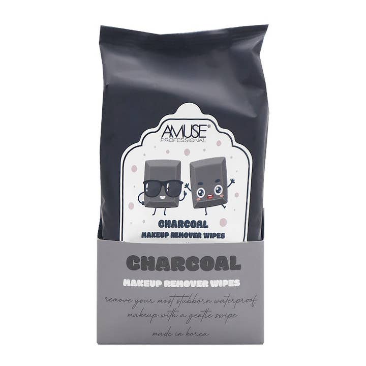 PINEAPPLE Beauty - Wholesale Makeup Remover - Amuse AM624 Charcoal Makeup Remover Wipes - 6pcs