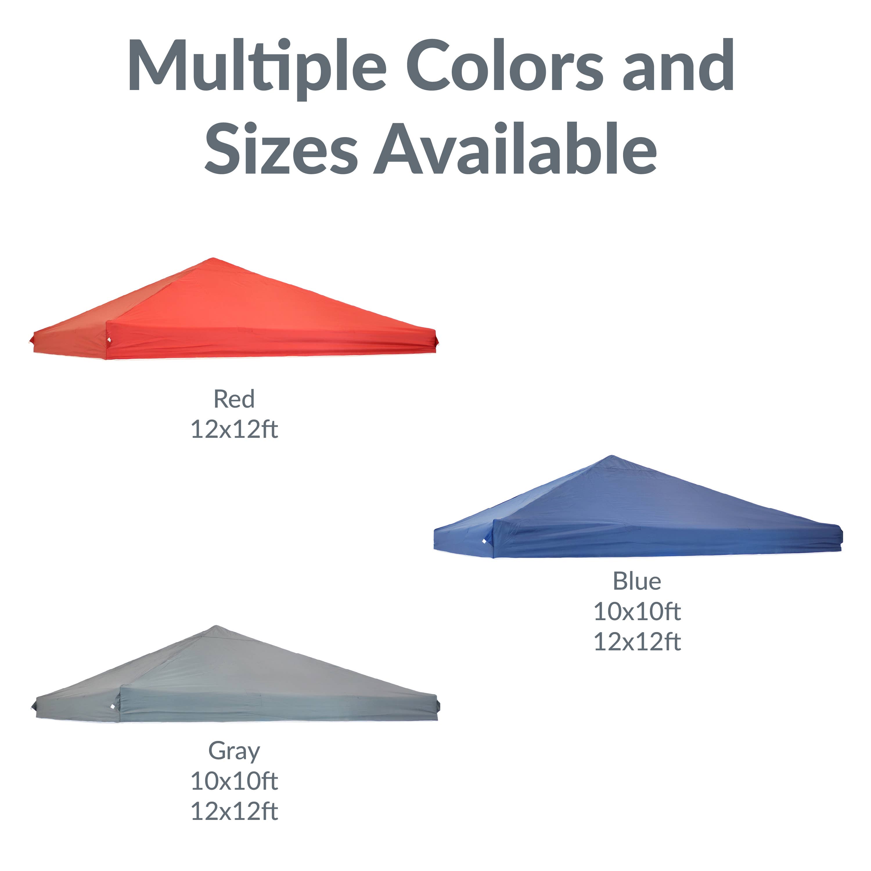 Sunnydaze Decor - Wholesale Sports & Outdoor - 12 x 12 ft Standard Oxford Fabric Pop-Up Canopy Shade - Gray3