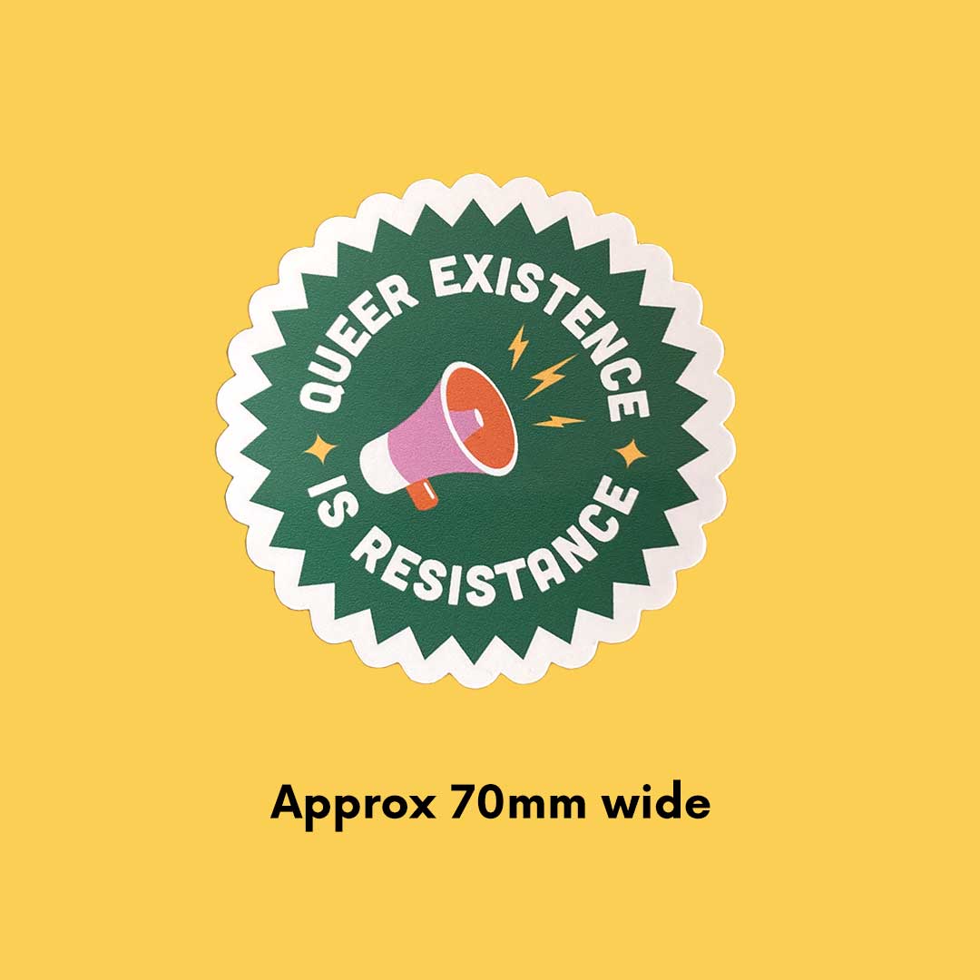 Rainbow & Co - Wholesale Sticker - Queer Existence is Resistance Vinyl Sticker2