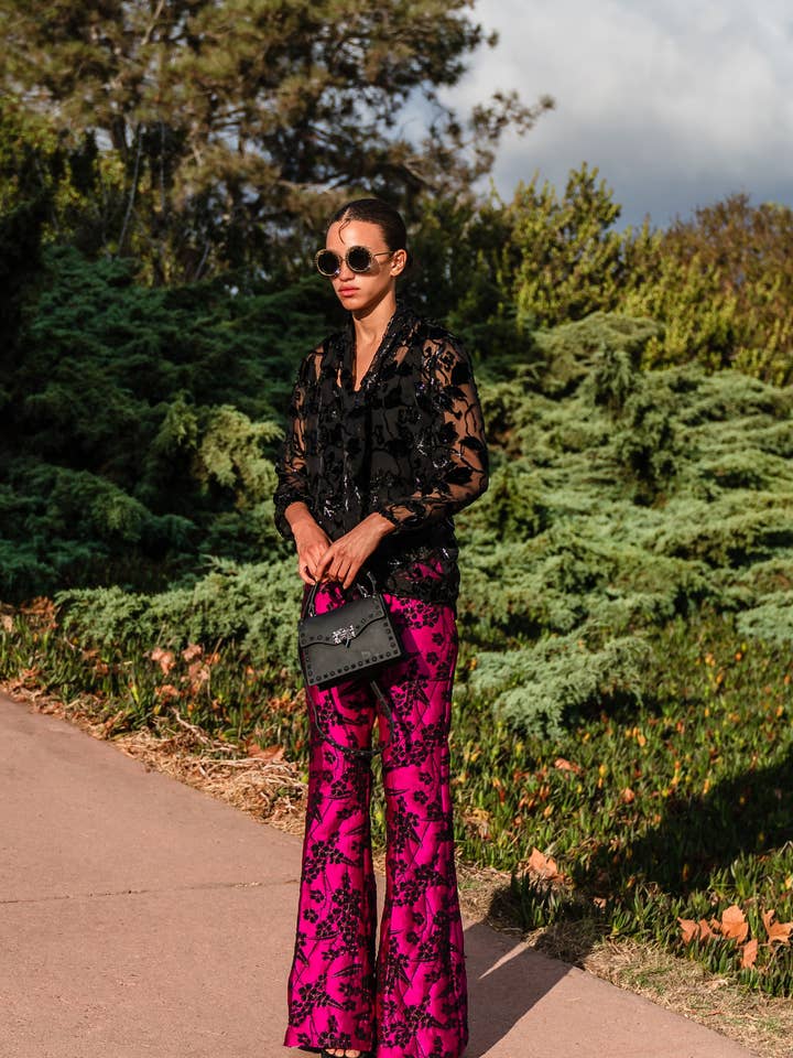 Jennafer Grace - Wholesale Blouse - Women's - Shimmer Lace Tie Front Blouse4