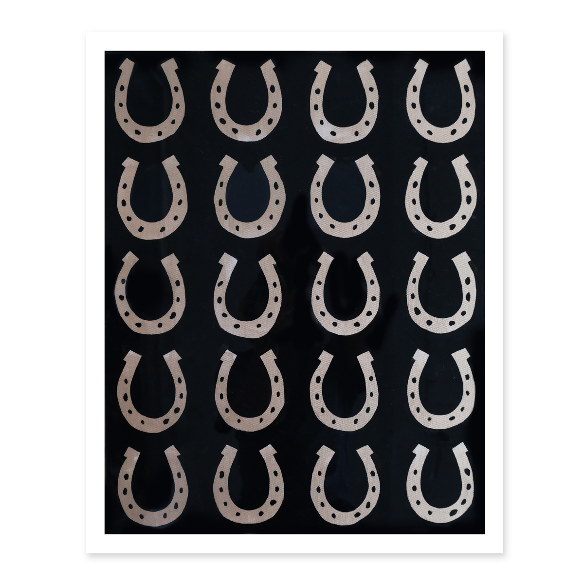ALEX'S - Wholesale Art Print - Horseshoes Black + Gold Print2