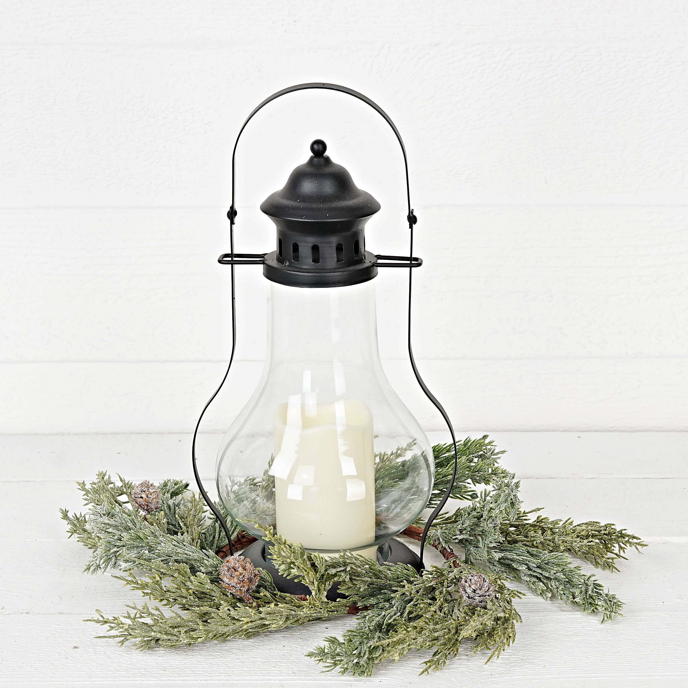 Holiday Depot Inc. - Wholesale Wreath - ISB75332- 14in Icy Sparkled Cedar Pine Wreath4