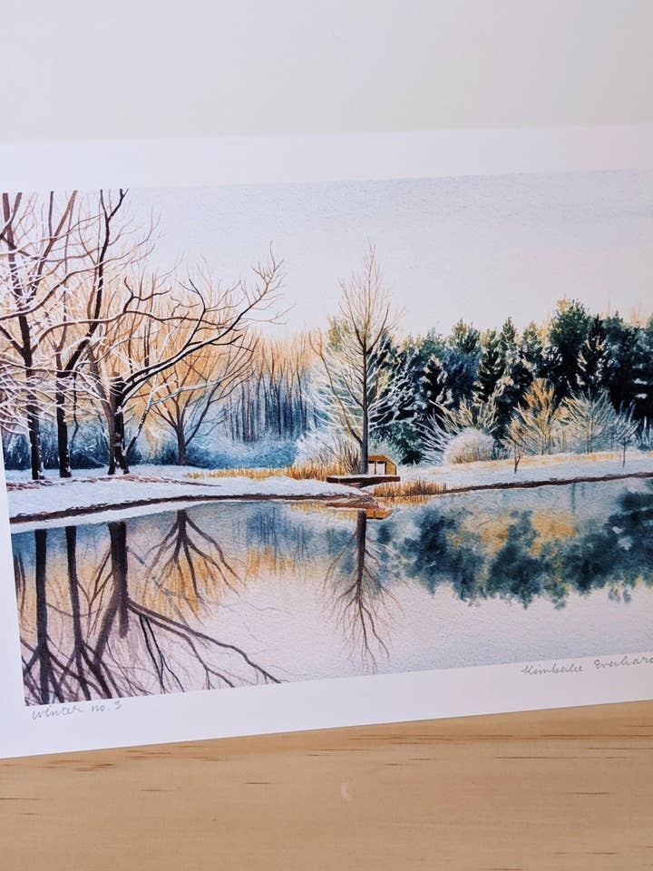 Paysage d'hiver n° 3 - Impression artistique pour la vente par Kim Everhard Art