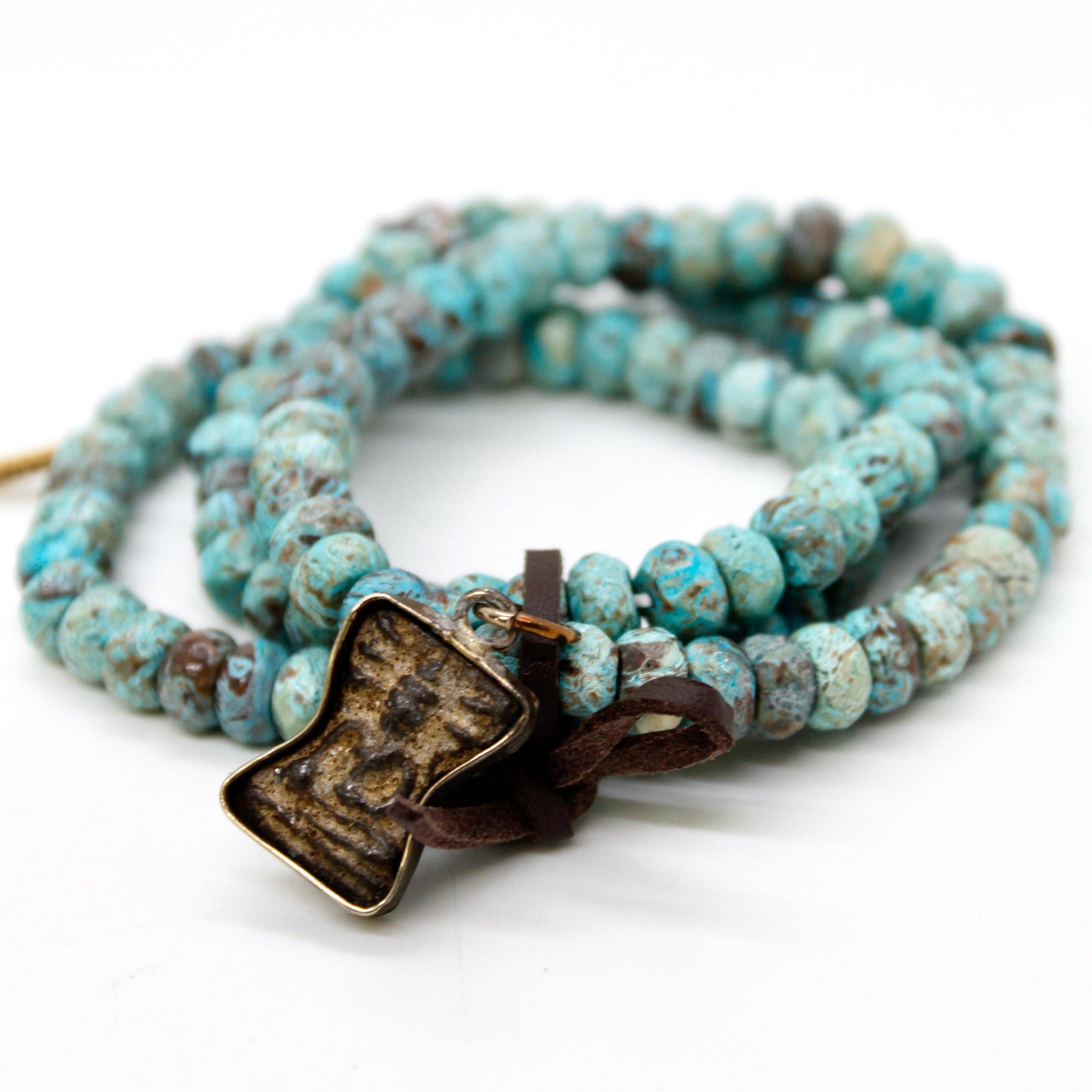 LIZOU - Wholesale Charm/Dangle Bracelet - Faceted Ocean Jasper Buddha Charm Bracelet -Buddha Collection-0