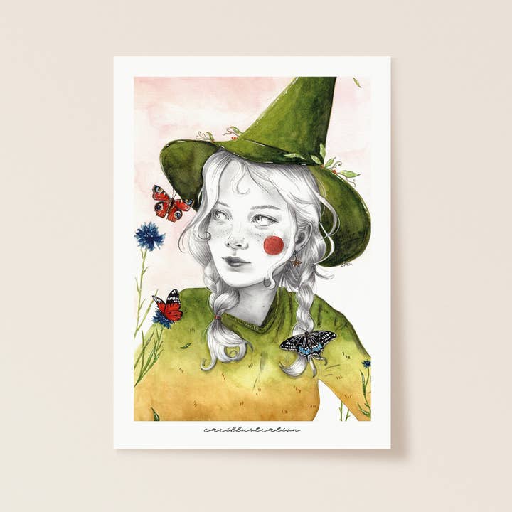 Print "La Bruja Verde" for wholesale by Carillustration