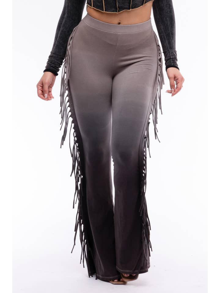 K Too – Engroshandel Bukser - Dame – Dyp wash bukse med frynser12