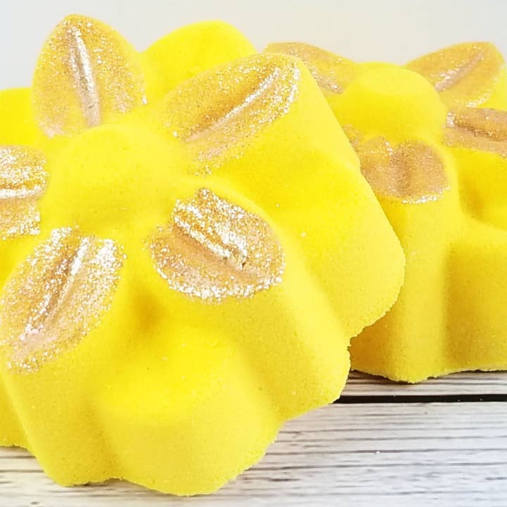 Hello Sunshine Bath Bomb Lemon Verbena Bath Bomb for wholesale by Glow Body and Soul