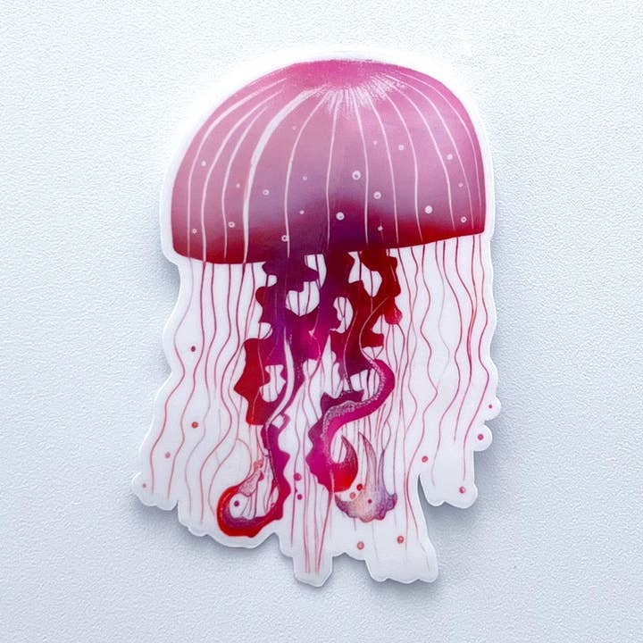 Adesivo trasparente a forma di medusa Pink Plum Drafter per la vendita all'ingrosso da parte di McWu