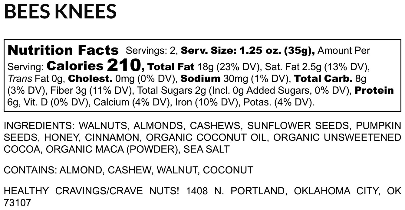 Healthy Cravings, LLC - Wholesale Nuts - Bees Knees1