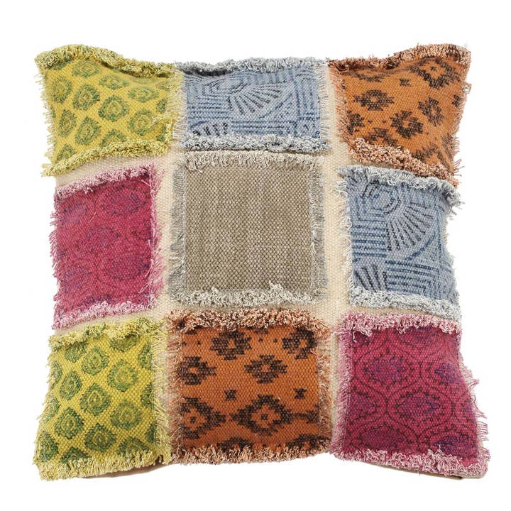 Coussin carré 20x20", 100 % coton - Multicolore pour la vente par A&B Home Group Inc.