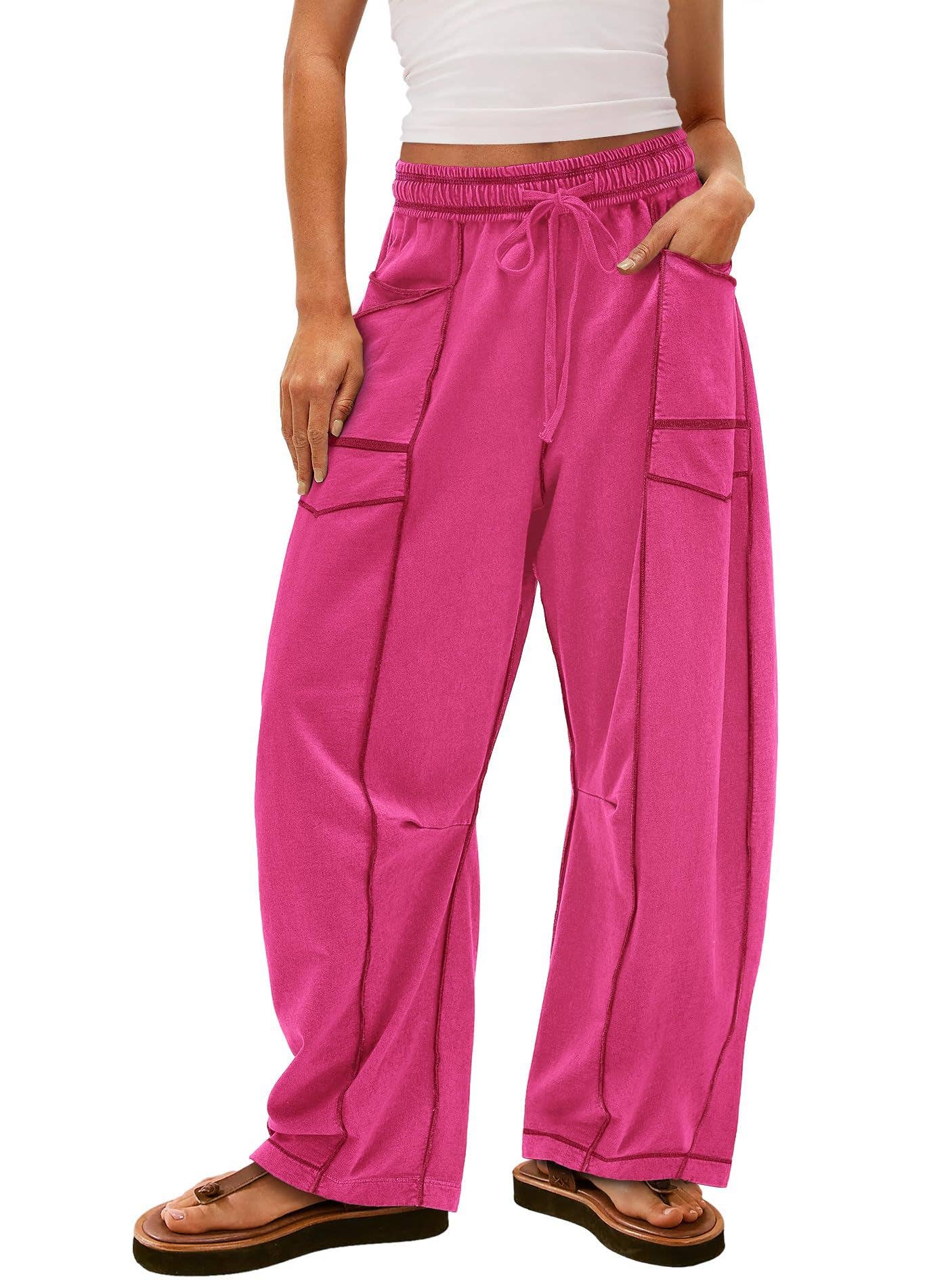 Lily Clothing - Wholesale Pants - Women's - Casual stretched-waist drawstring sweatpants15