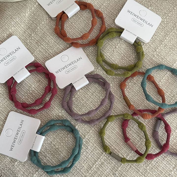 XO Fashion - Wholesale Hair Tie - HTY008 Morandi Color Korean Style Basic Ponytail Hair Tie7