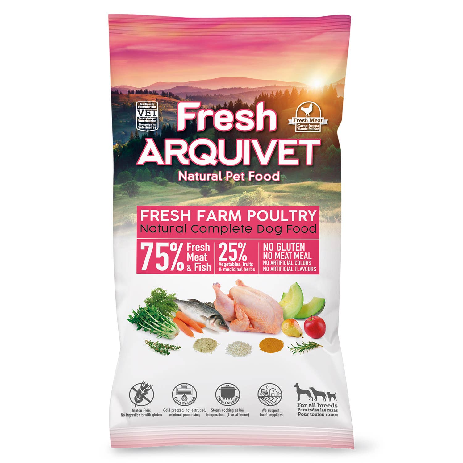 ARQUIVET, S.L.U. - Wholesale Pet Food - Dog - Archive Fresh Farm Poultry 100Gr0