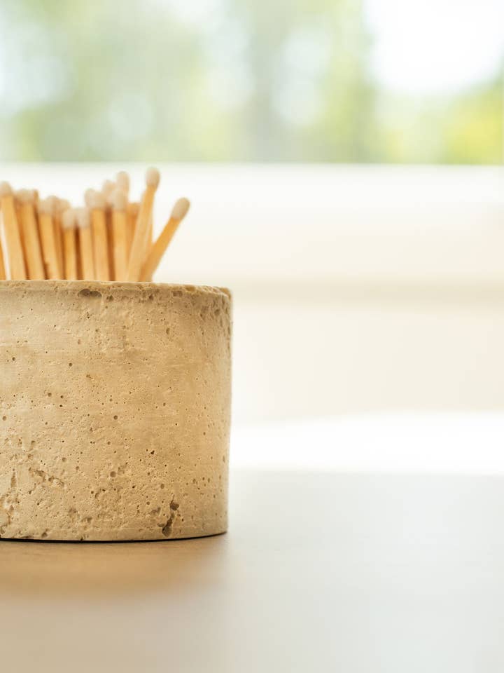 Travertine and Lava Rock Mini Vessel (no tariffs) for wholesale by Lynn & Liana Designs