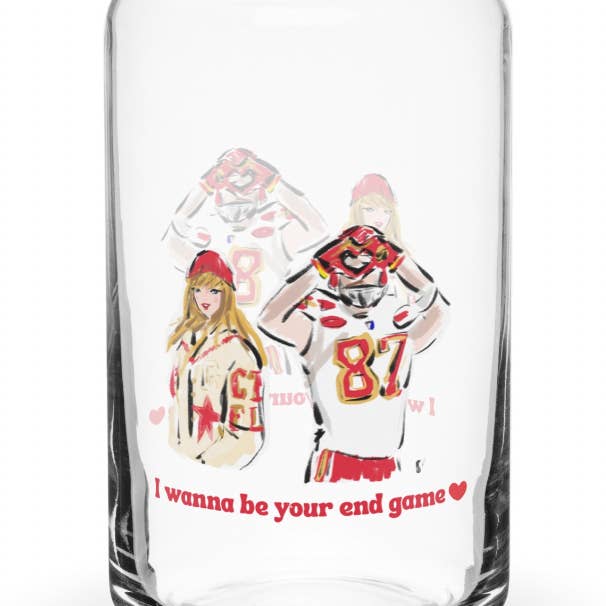 Taylor & Travis Superbowl Can Shaped Glass for wholesale by Jennifer Vallez