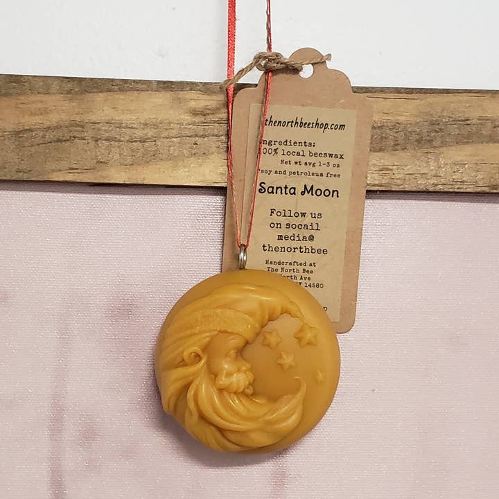 Ornamento 100% cera de abelha - LUA DE SANTA - Fragrância de mel natural por atacado de The North Bee