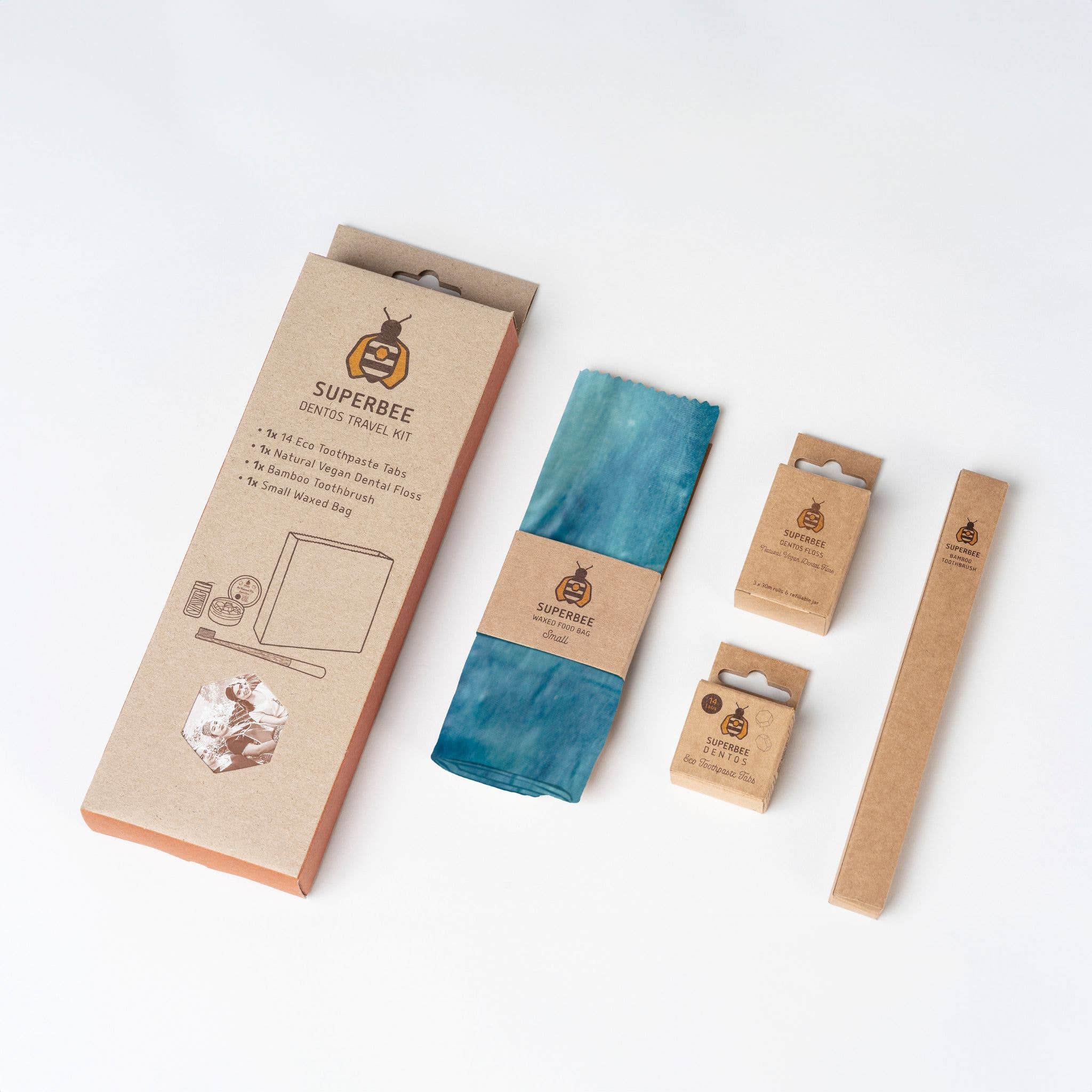 SuperBee - Eco Living Made Easy - Venta al por mayor Kit de cuidado bucal - Dentos – Kit de Viaje Ecológico para el Cuidado Oral1