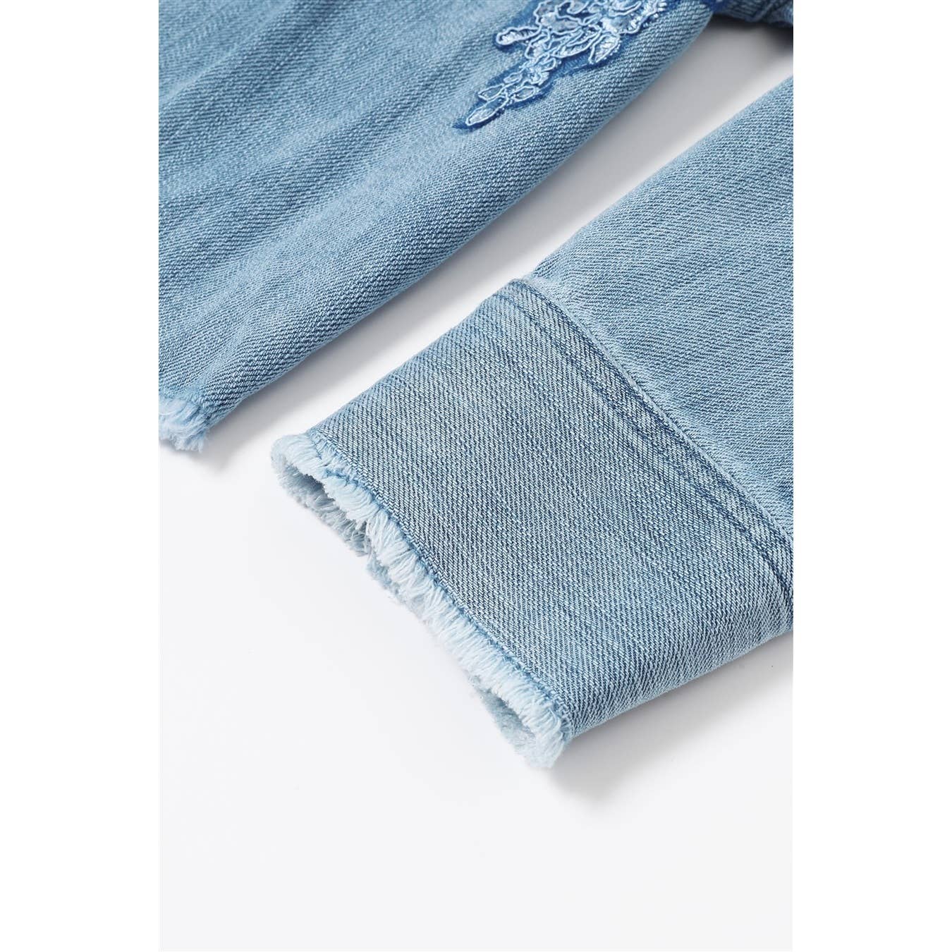 omgstyles - Wholesale Denim Jacket - Women's - Sequin Kissed Denim Jacket6