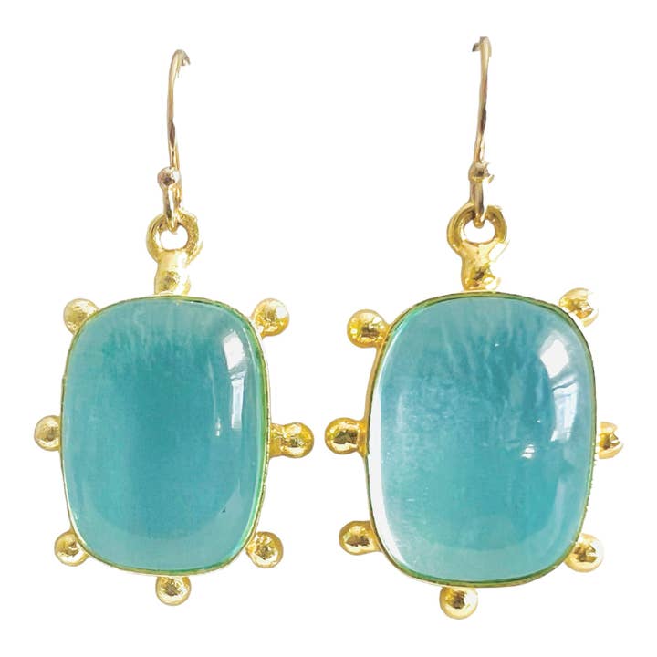 Sissy Yates Designs - Wholesale Dangle Earrings - Grayson Gemstone Earring - 3 Stone Options