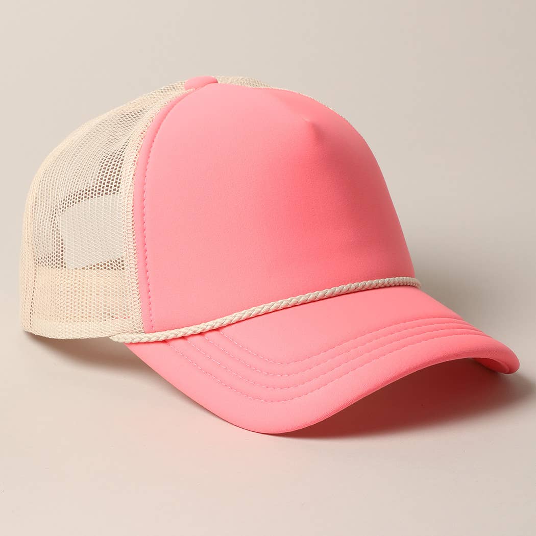 Fashion City – wholesale Trucker hat – Women’s – Plain Foam Rope Mesh Back Trucker Hat 6