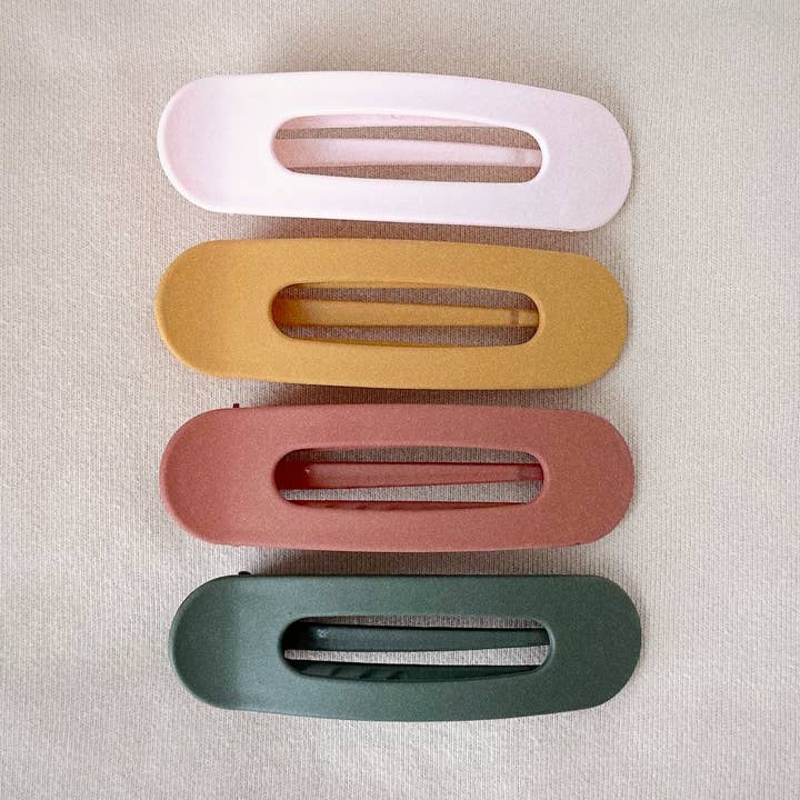 Pinza con forma de garra plana mate para venta al por mayor de Bloom Headwraps