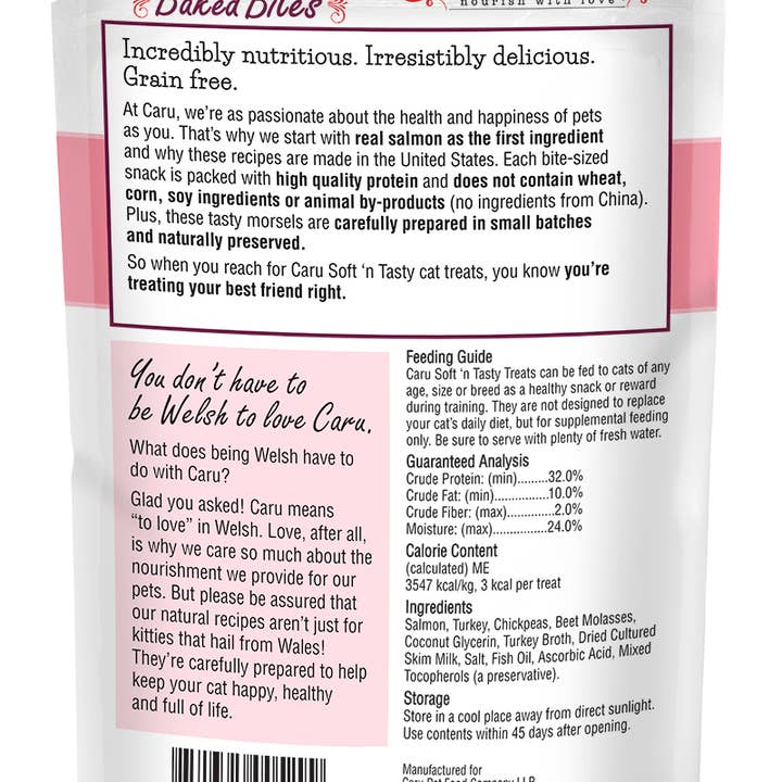 Caru - Wholesale Pet Treats - Cat - Caru Soft 'n Tasty Salmon Recipe Bites for Cats1