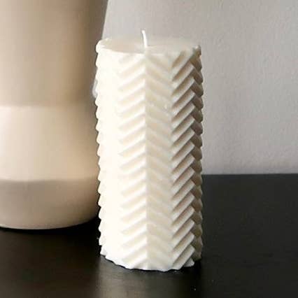 Zig Zag Pillar for wholesale by SoyCandleNYC