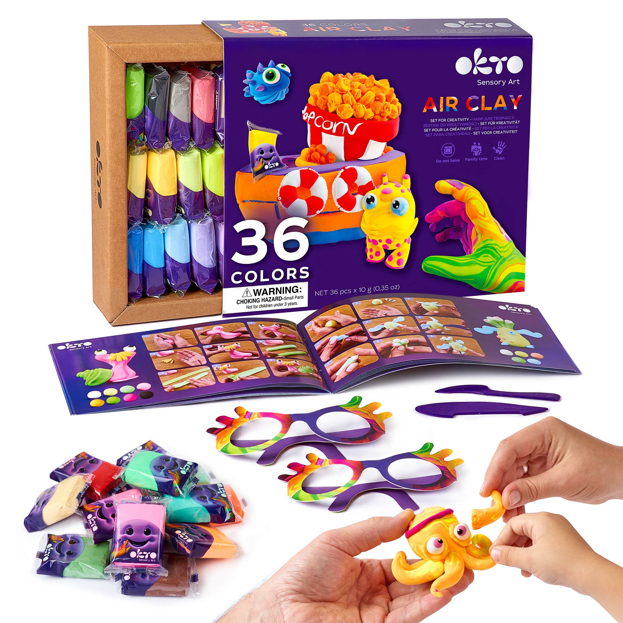 Fainotoys - Wholesale Art Set - Kids & Baby - OKTO Air Clay Set for Creativity – 36 Colors1