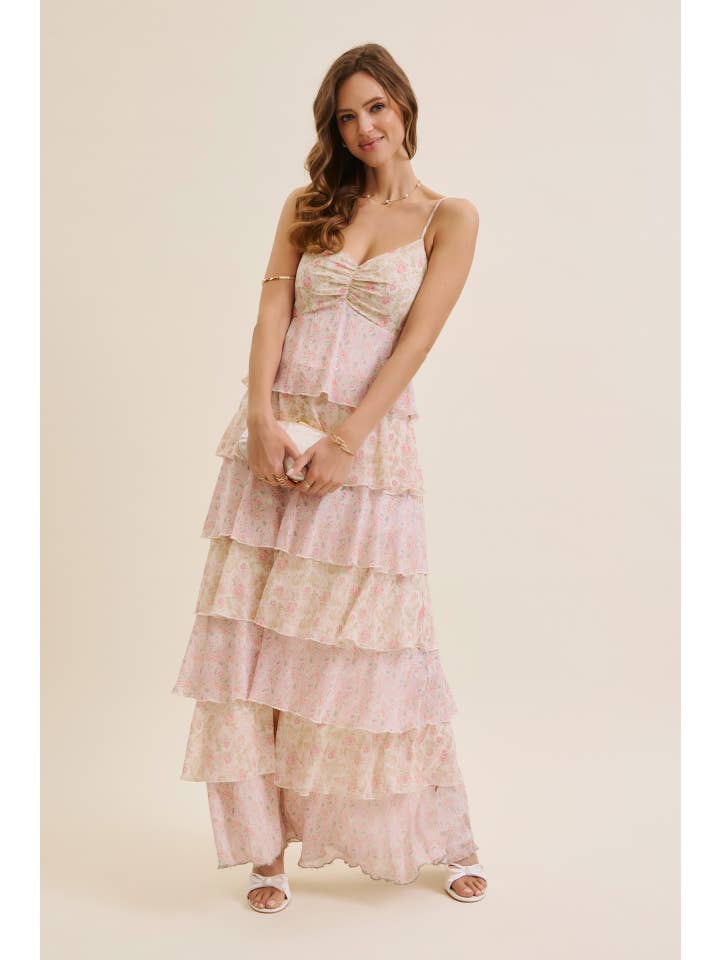 in february - Wholesale Dress - Women's - DEFINITION OF SEASONLESS FEMINITY FLORAL TIERED MAXI DRESS16