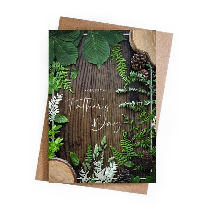 Glad Fars dag Botanisk forpurret lykønskningskort for engroshandel hos Marina Walker