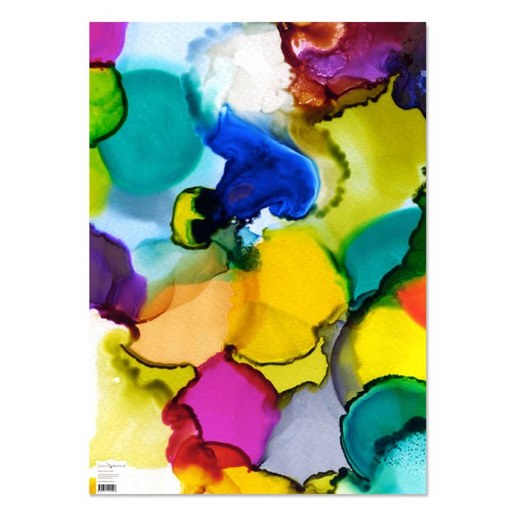 Wrapping Paper - Rainbow Puddles for wholesale by Little Branch