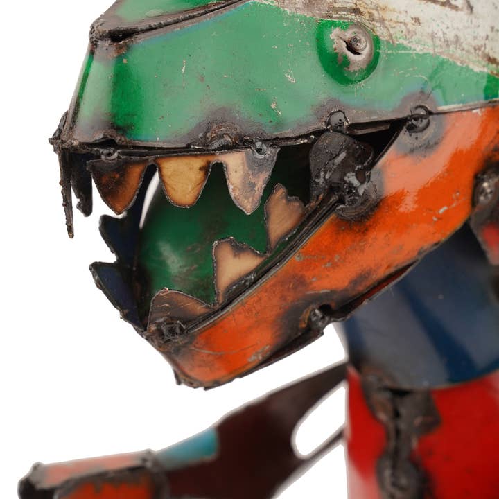 My Amigos Imports - Vendita all'ingrosso Ornamenti/decorazioni per esterni - T Rex, dinosauro in metallo, da giardino, per giardino, 16 cm di lunghezza x 6 cm di larghezza x 16 h3