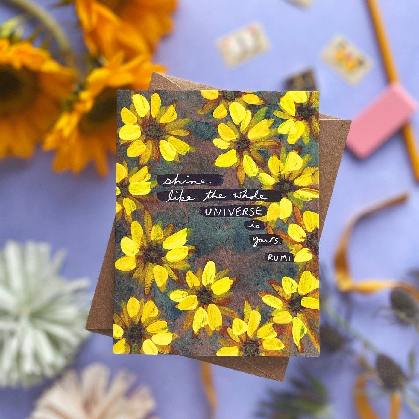 Tiny and Snail - Wholesale Encouragement Card - Sunflower Shine3