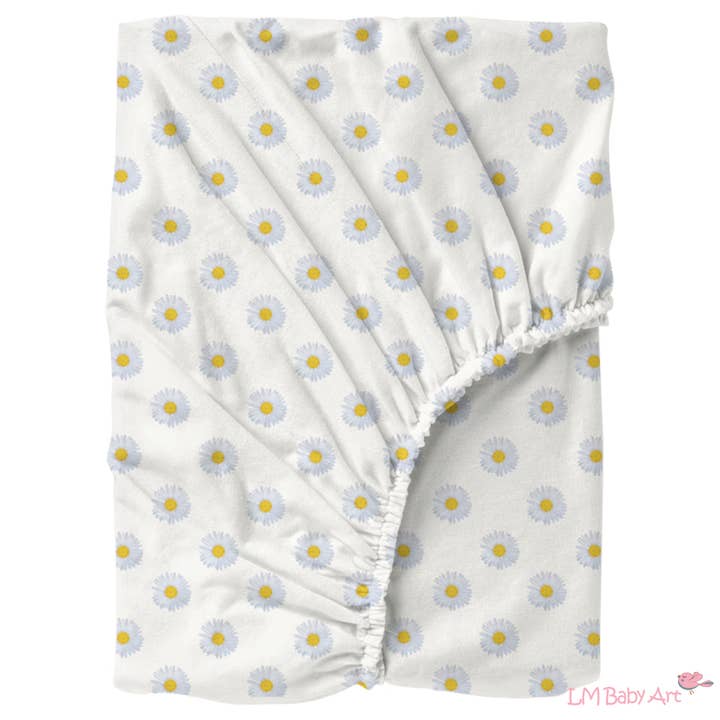 Hoeslaken ledikant 60x120cm - Madeliefjes for wholesale by lm baby art