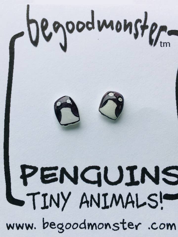 Penguin Earrings for wholesale by Be Good Monster
