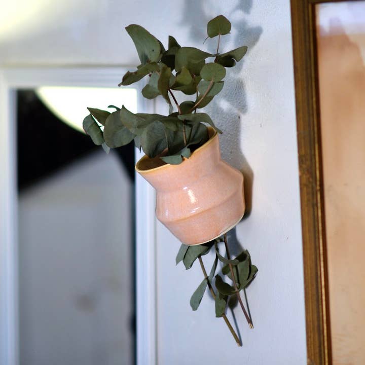 Flower Wall Sconce, Handmade Ceramic for wholesale by Swan City Ceramics