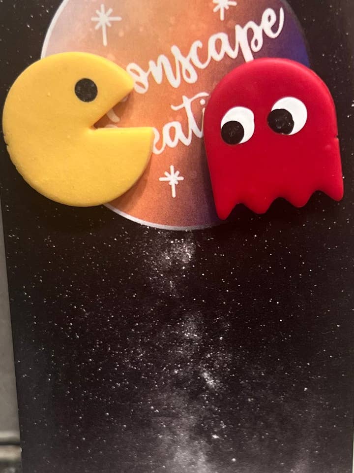 Borchie Pac Man per la vendita all'ingrosso da parte di Moonscape Creations