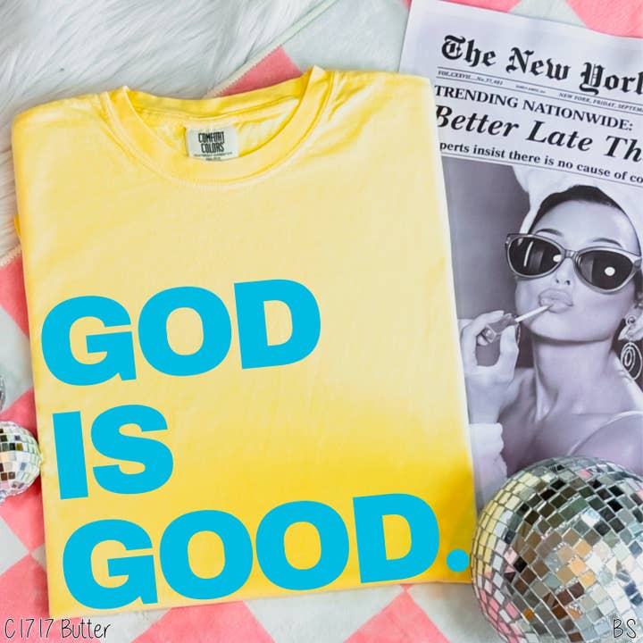 Bama Screens - Wholesale Sublimation Transfer - Bright Blue God Is Good #BS81636